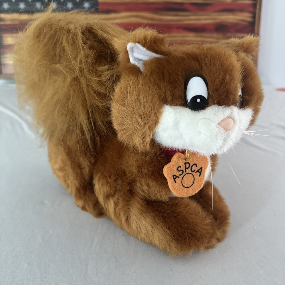 Nestle Douglas ASPCA Brown Kitty Cat Big Bushy Tail Plush Stuffed Animal 11"